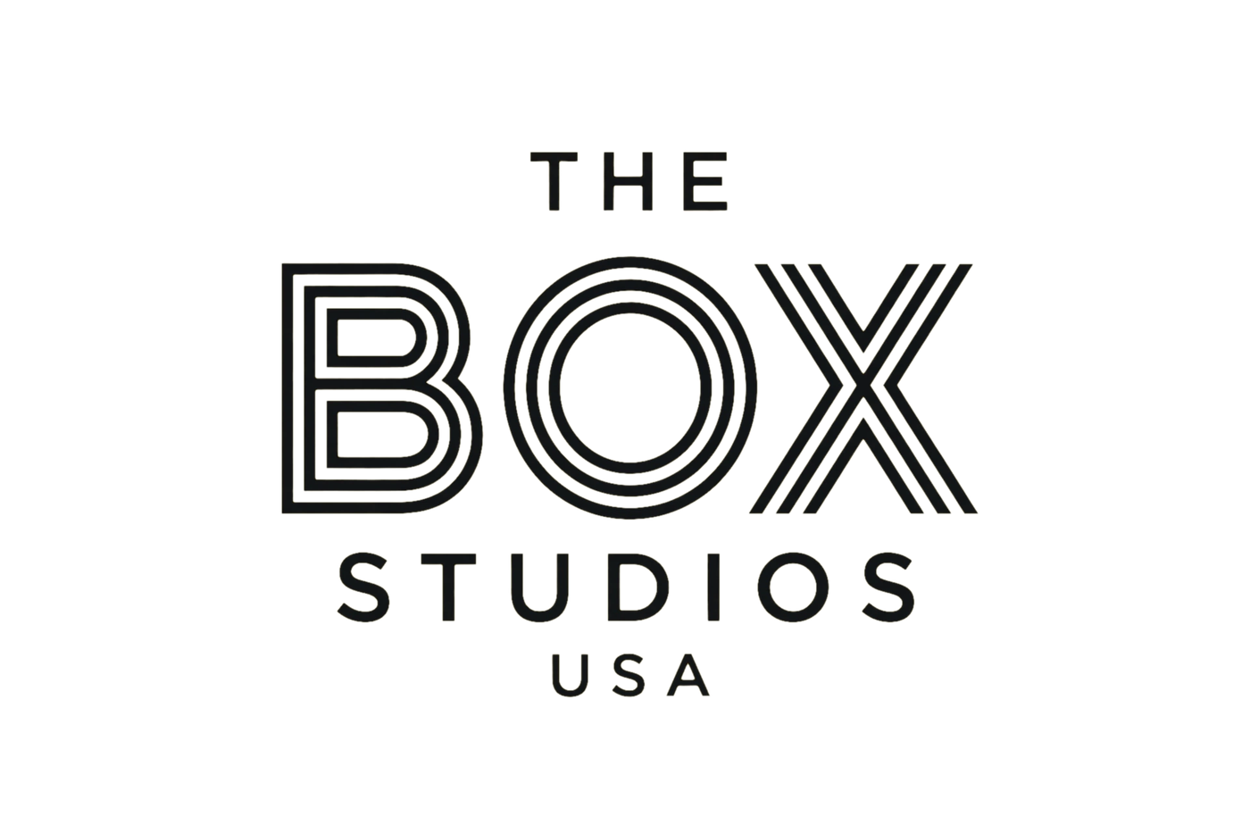 The Box Studios USA embossed blackout lockup